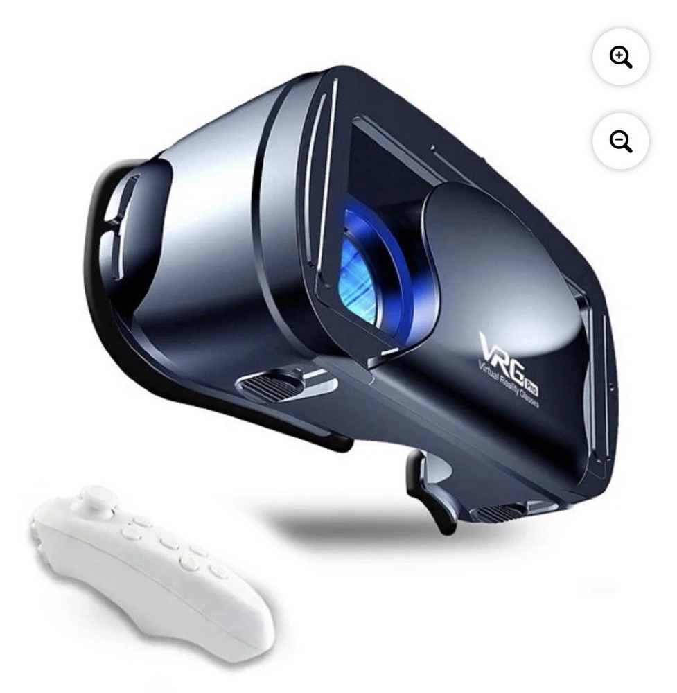 VR Headset with Controller Adjustable 3D VR Glasses Virtual Reality Headset