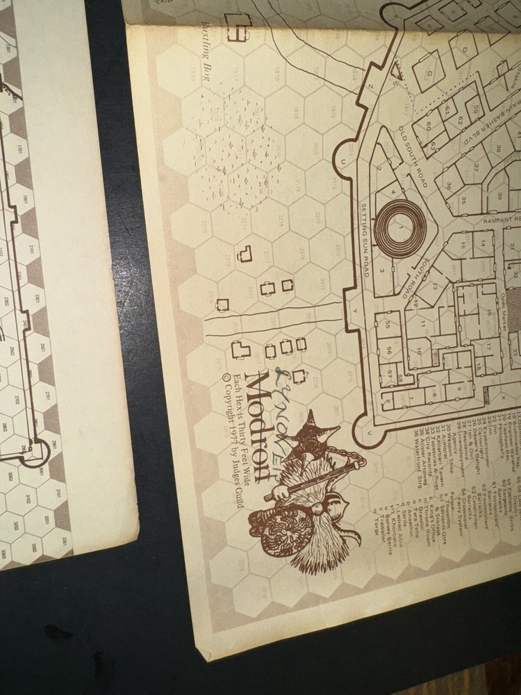 1976 THUNDERHOLD map JUDGES GUILD CASTLE DWARVEN KING DUNGEON DRAGONS DnD Modron