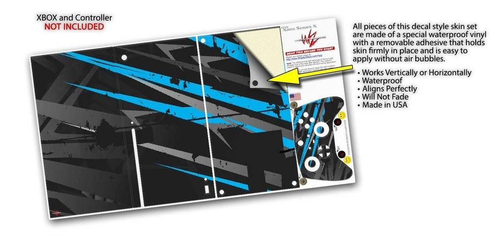 Skins XBOX Series X Console Controller Baja 0014 Blue Medium