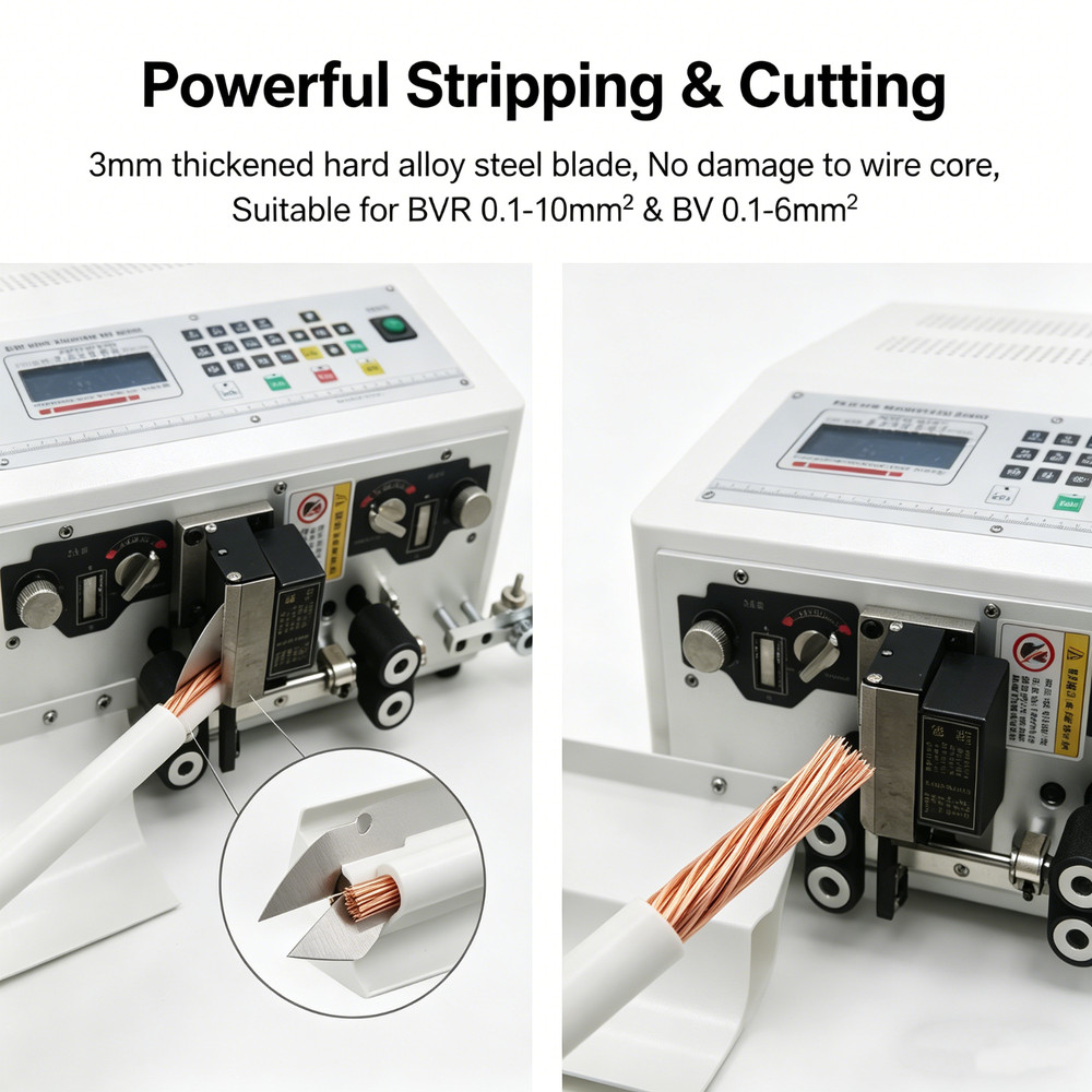 Automatic Computer Wire Stripping Cutting Machine 110V 500W BVR BV Wire Stripper