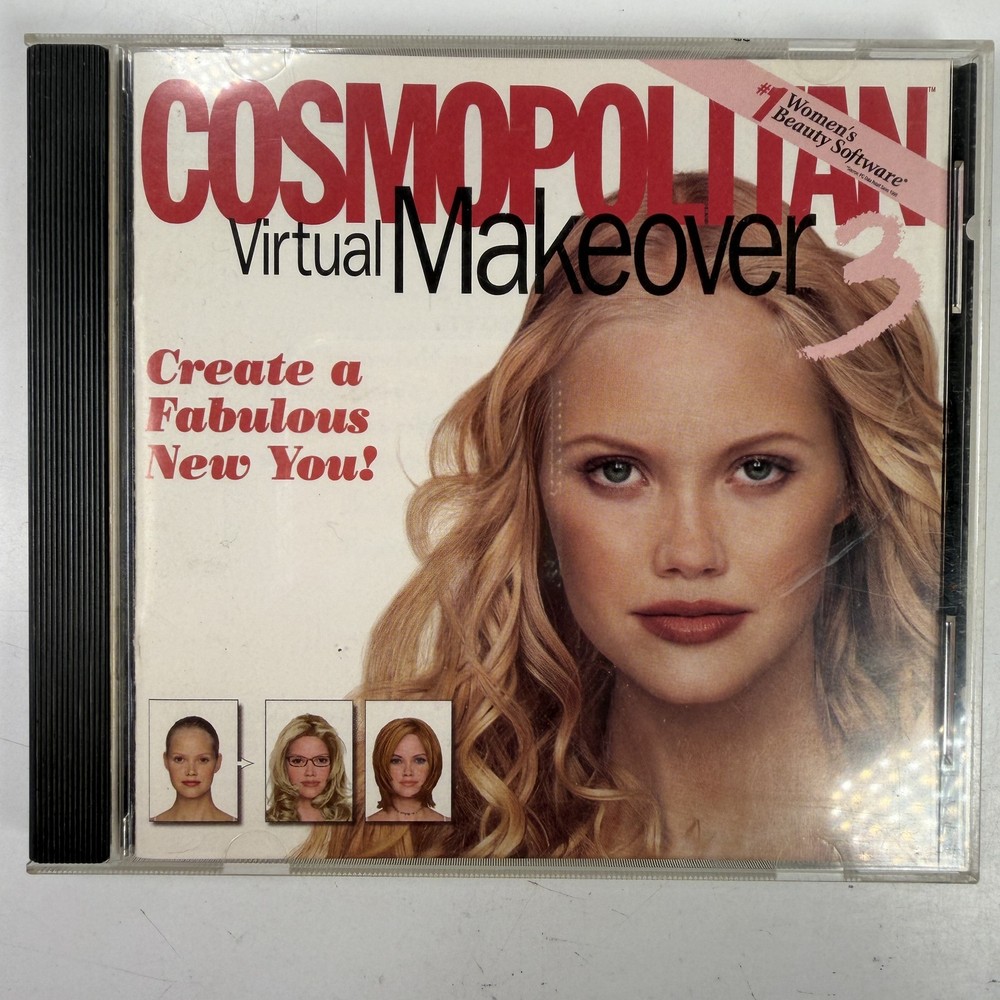 Cosmopolitan Virtual Makeover 3 PC CD-ROM Software Broderbund Windows 95 98 NT