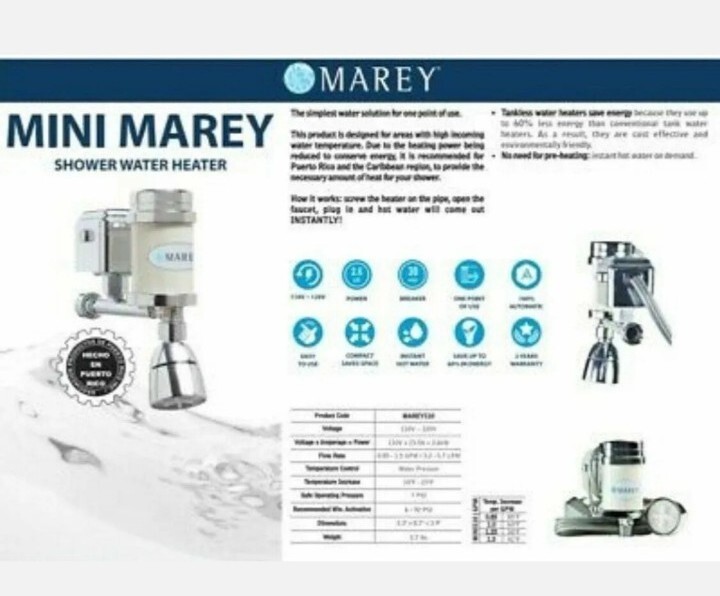 New MAREY 110V 1.5 GPM Electric Mini Tankless Shower Water Heater FREE SHIPPING.