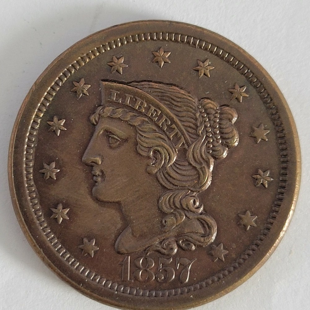 1857 large cent Large Date