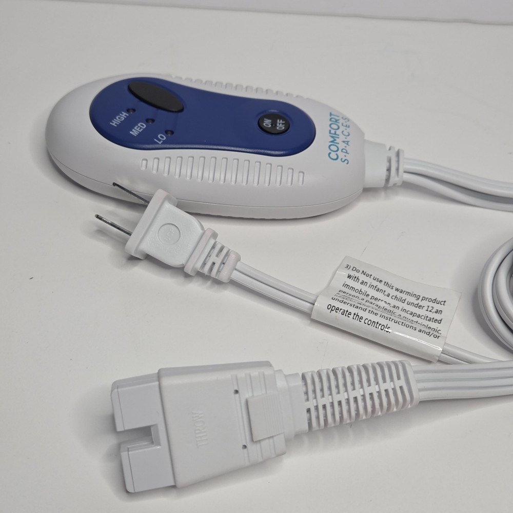 Comfort Spaces Heated Electric Throw Blanket Controller Remote SCTH 3.3.1 White