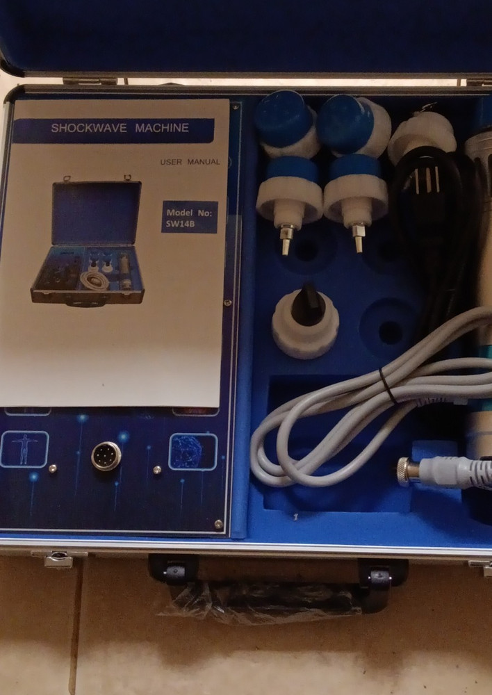SHEMON SW14B Shockwave Machine Electrotherapy Device with Case and Accessories