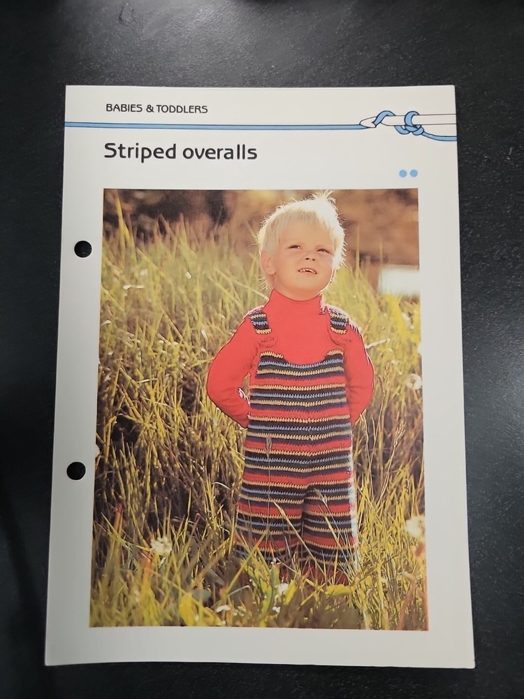 Marshall Cavendish Childs Striped Overalls Crochet Pattern