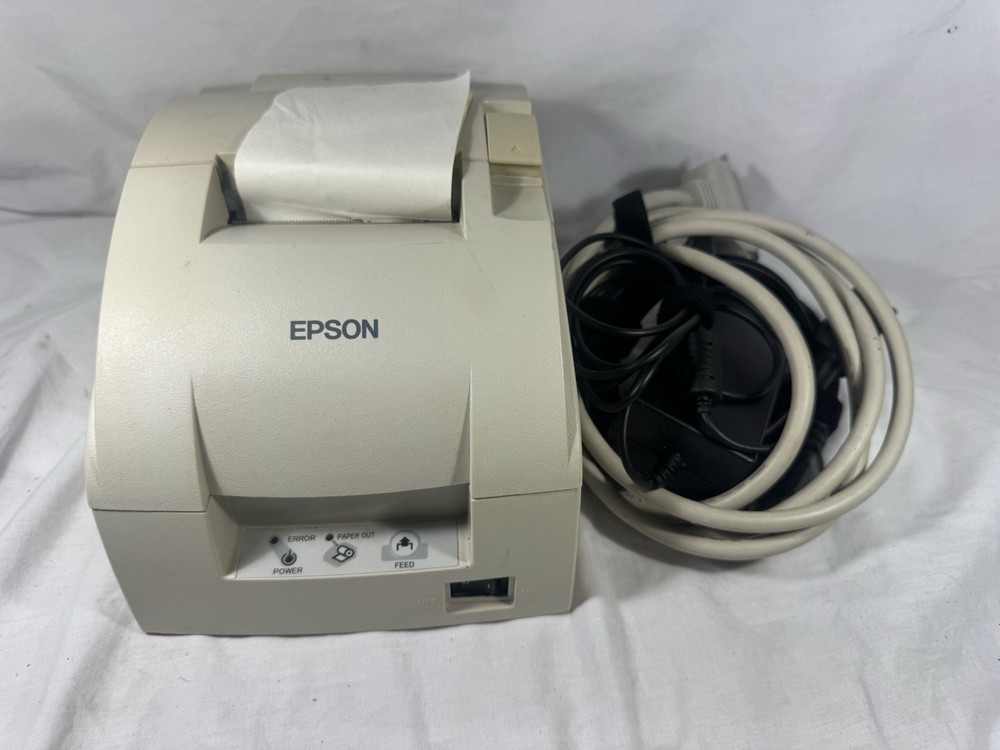 Epson TM-U220PD POS Dot Matrix Receipt Printer Grey Parallel - Tested Powers On