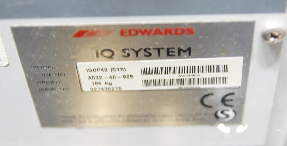 Pair of Edwards iQDP40 Dry Vacuum Pumps with Interface Modules