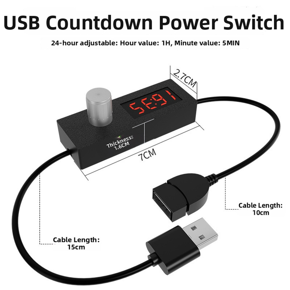 For Fish Tank Equipment USB Power-off Switch Countdown Controller For Fish Tanks