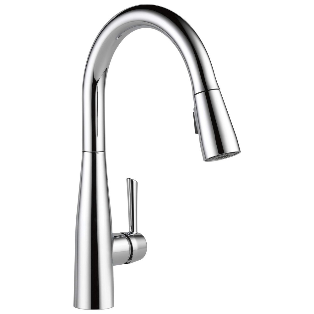 Delta Essa Chrome Kitchen Faucet with Pull Down Sprayer Modern Single Hole