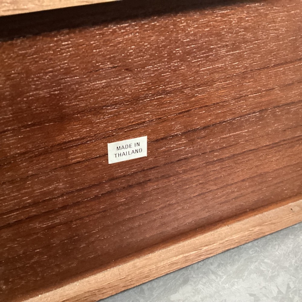 Vintage Wood Storage Box Case Pullout Tray Handcrafted & Hand Rubbed Oiled