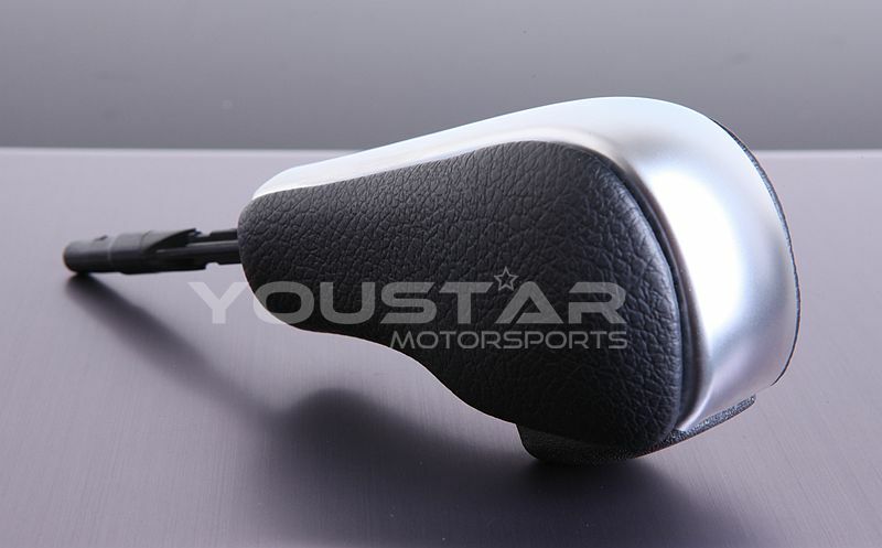 US STOCK Leather Satin Chrome Shift Knob for BMW E81 E82 E88 E90 E92 E93 E63 E64