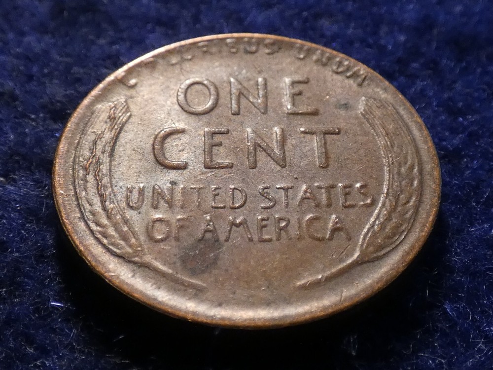 1954-P Lincoln Wheat Cent Reverse Die Cracks #2092
