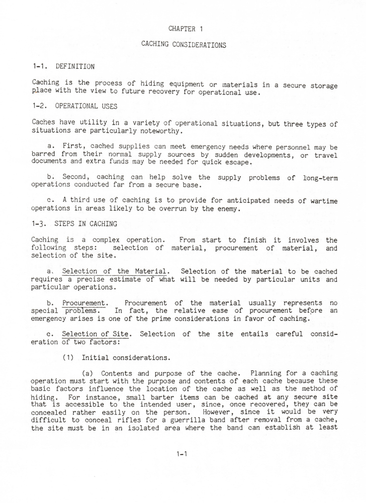 44 Page 1991 ST 31-205 SPECIAL FORCES CACHE CACHING TECHNIQUES Manual on Data CD