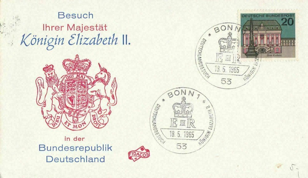 GERMAN COMMEMORATIVE COVERS , QUEEN ELIZABETHH 2nd