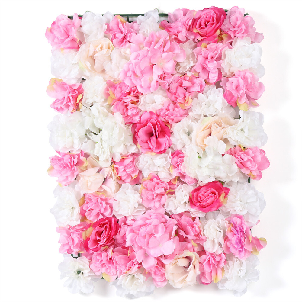 20Pcs Artificial Flower Wall Artificial Rose Panel for Wedding Proposal Venue