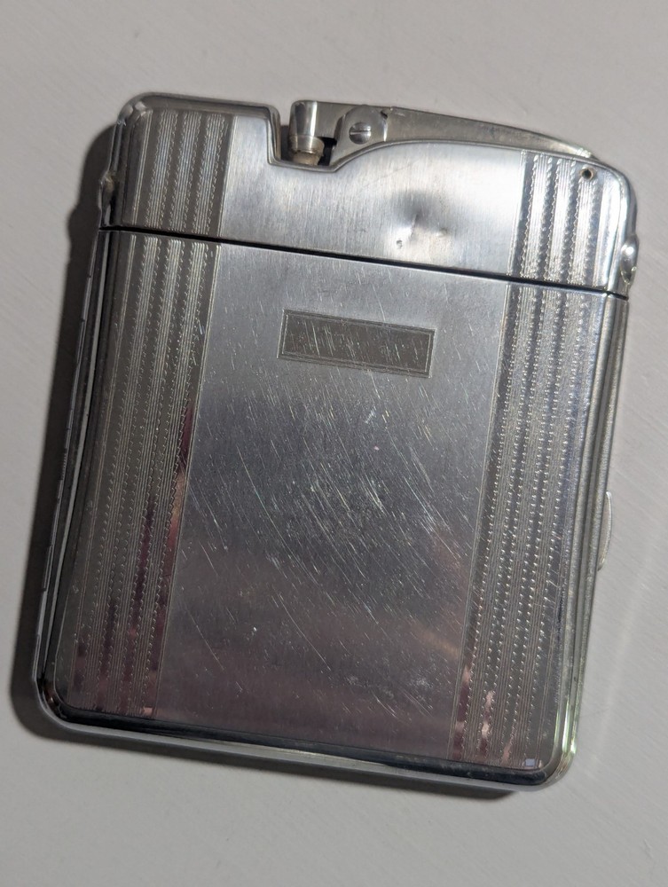 Vintage Ronson Lighter Case Ten A Case Lighter & Cigarette Holder Combo