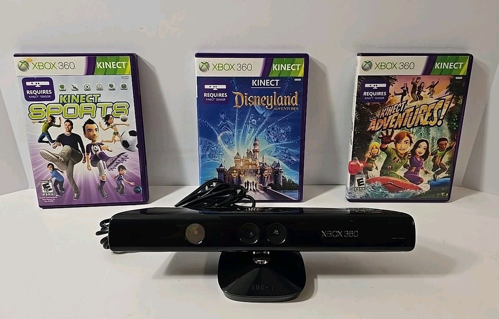 Official Microsoft Xbox 360 Kinect Sensor & Games! TESTED! SHIPS FREE 🔥