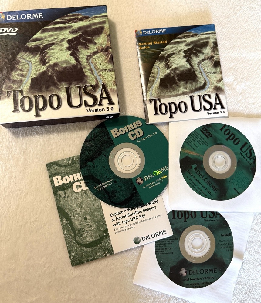 Delorme Mapping PC Software Topo USA Version 5.0 CD-Rom