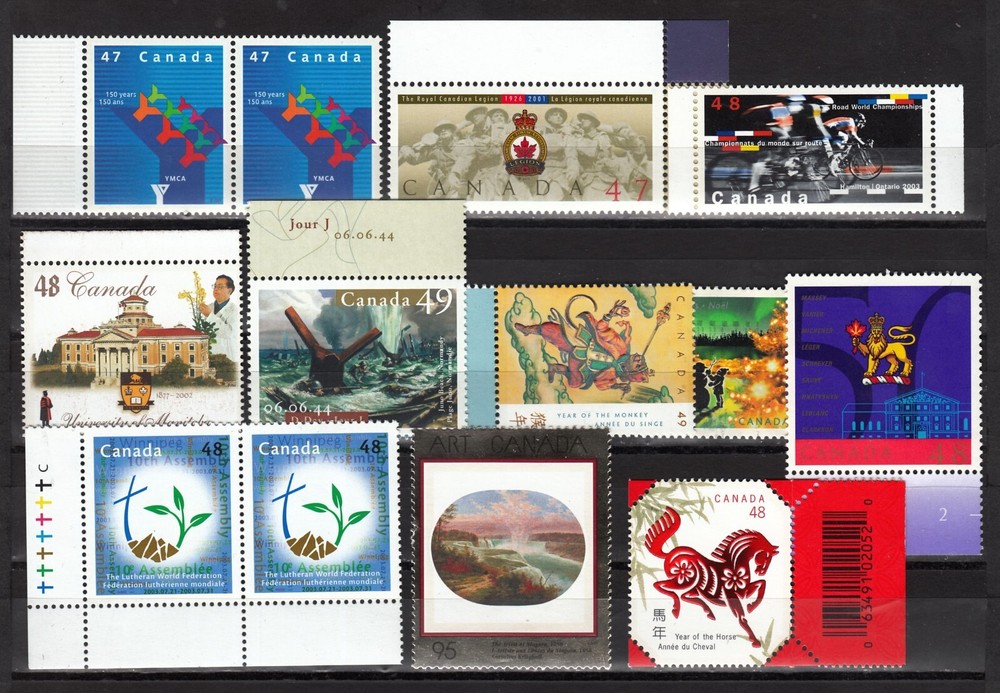 Canada Stamps Mint MNH Canada Stamp Set