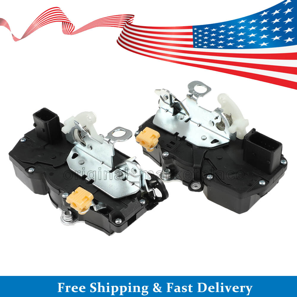 For GMC Sierra Chevy Silverado Door Lock Actuator Latch Front Left & Right Set