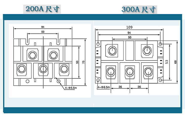 1PC Three-phase bridge rectifier module MDS100A1600V 100A~1000A