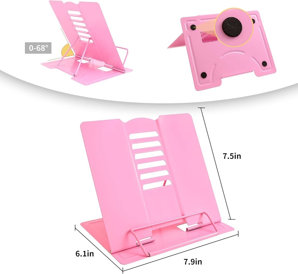 Metal Book Stand Adjustable Book Holder Reading