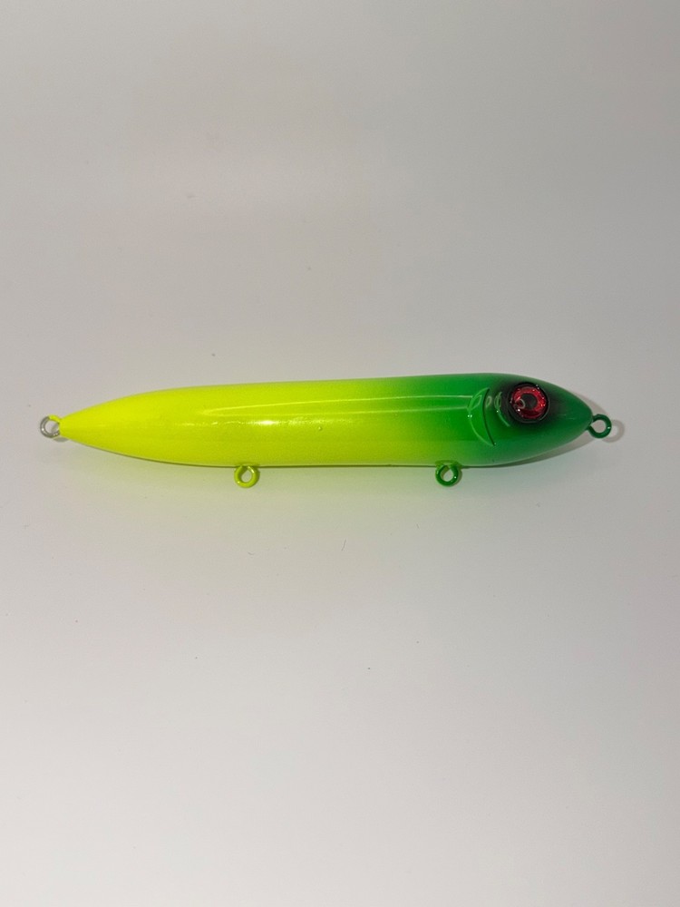 5” Catfish Spook Rattle Float Green/Chartreuse Red Eye Santee Rig Peg Float -6pc