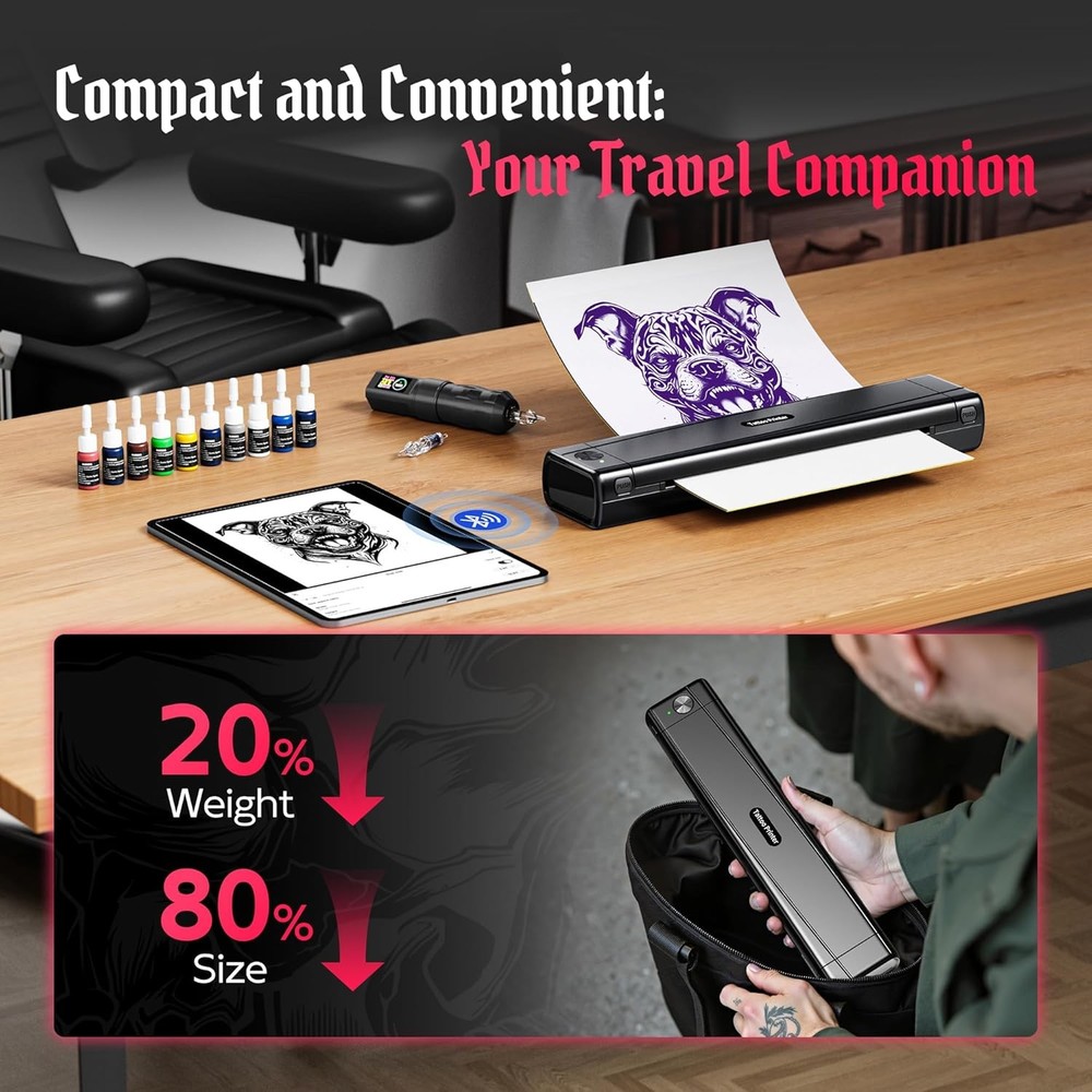 Phomemo Tattoo Transfer Stencil Printer A4 Thermal Bluetooth Tattoo Machine