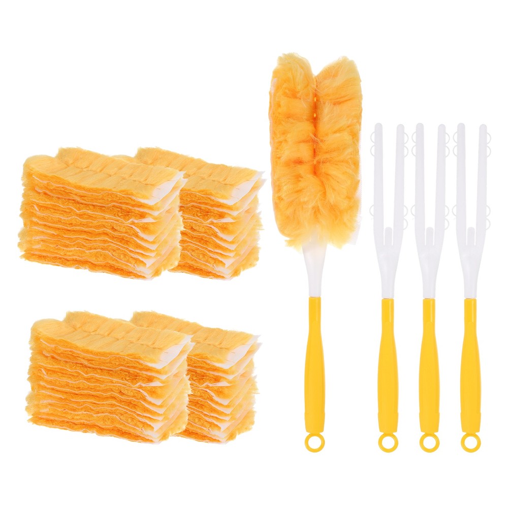 4 Count Yellow Handle Refill, with 40 Yellow Dusters