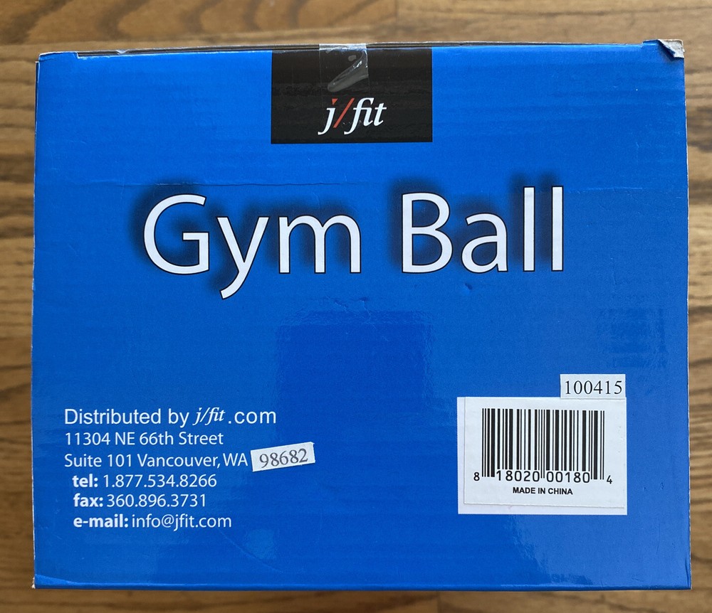 J Fit Gym Ball 18” 45 cm exercise blue