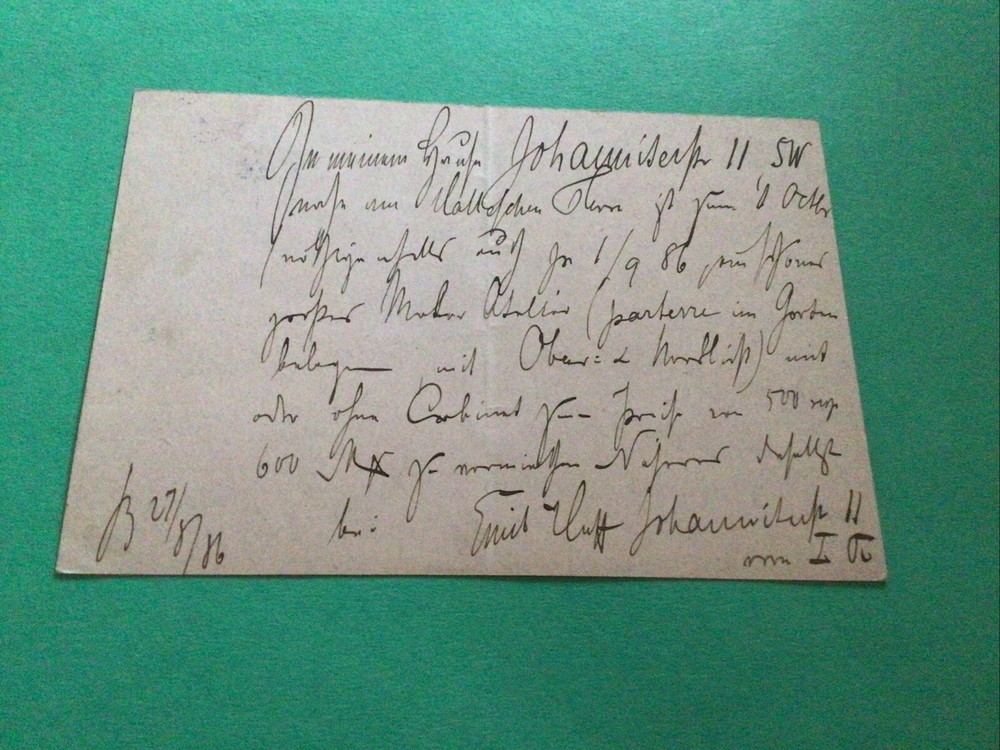 Germany Early Used Berliner Private Post Postcard A21262