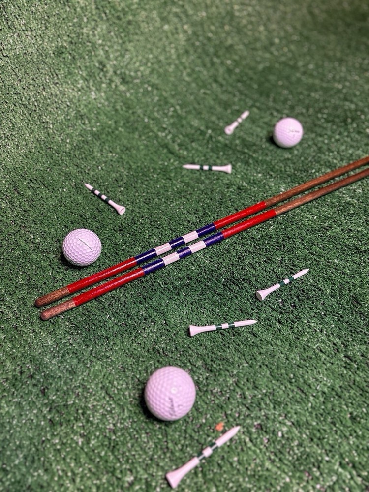 Perfect your alignment! 2-Pack Premium Handmade Golf Alignment Stick