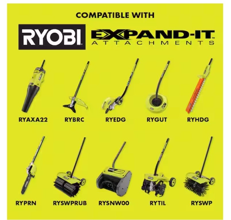 RYOBI 18 in. 10 Amp Attachment Capable Electric String Trimmer