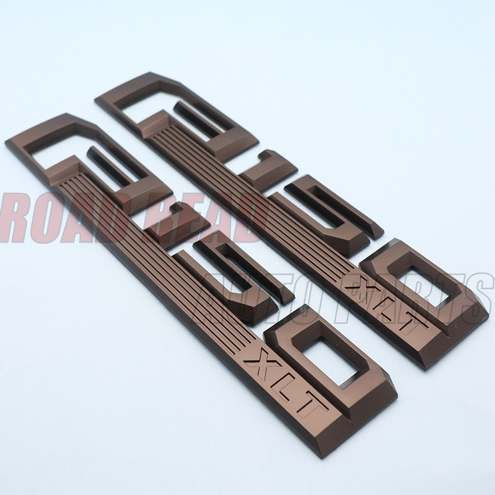 2PCS Fender Emblems For XLT 2015-2020 Replacement Badges Matte Black