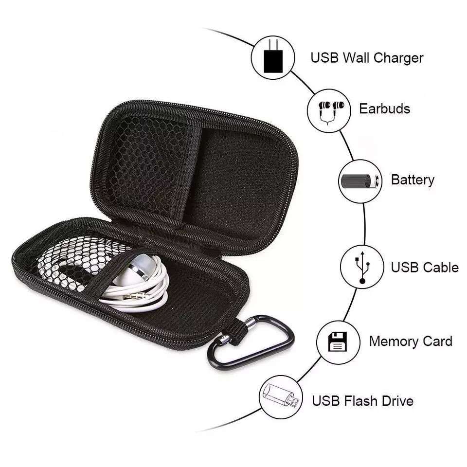 Durable Mp3 Player Case Usb Flash Drive Case Bag Wallet 2pack Eva Shockproof Har