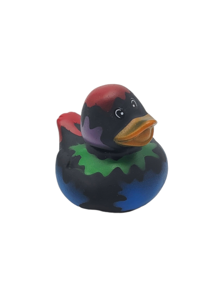 Splat Rubber Duckies (2") Standard Size. (12 Pack) Colorful Paint Splashed Duck