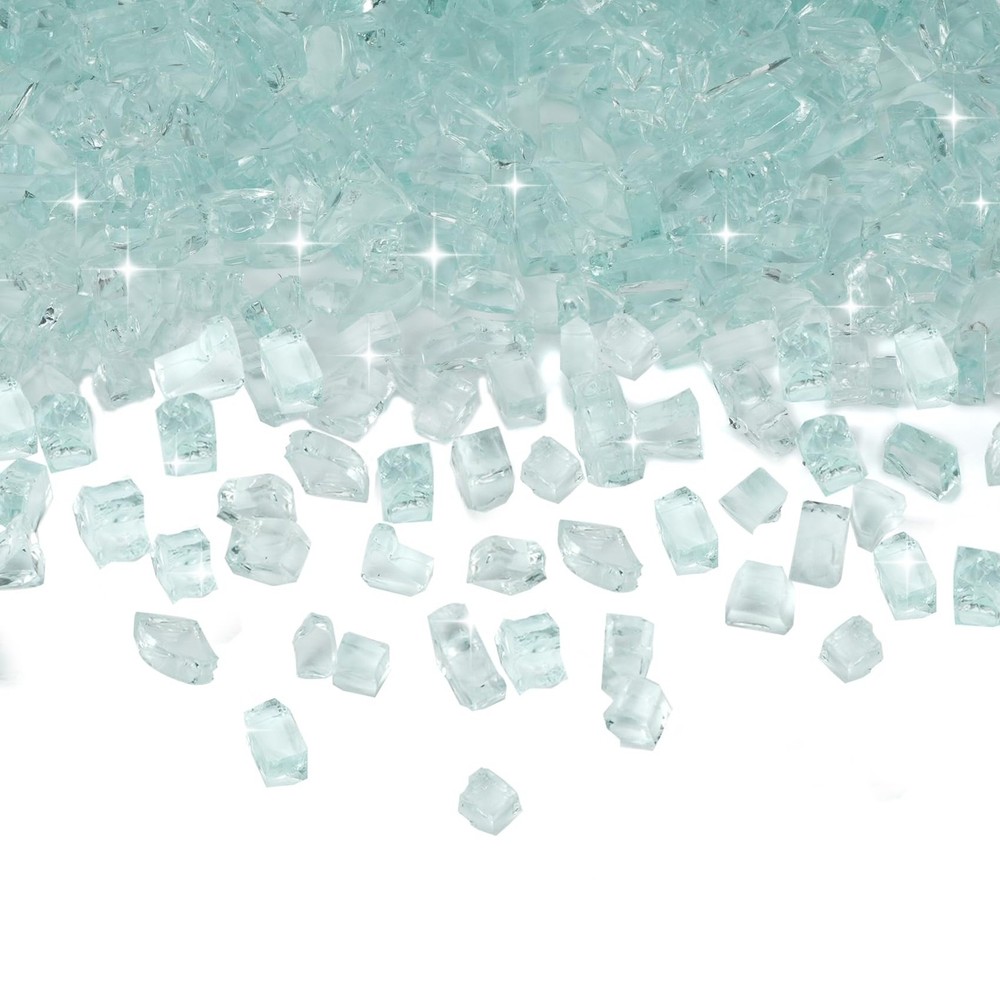 Skyflame High Luster 10-Pound Regular Fire Glass for Fire Pit Fireplace Garde...