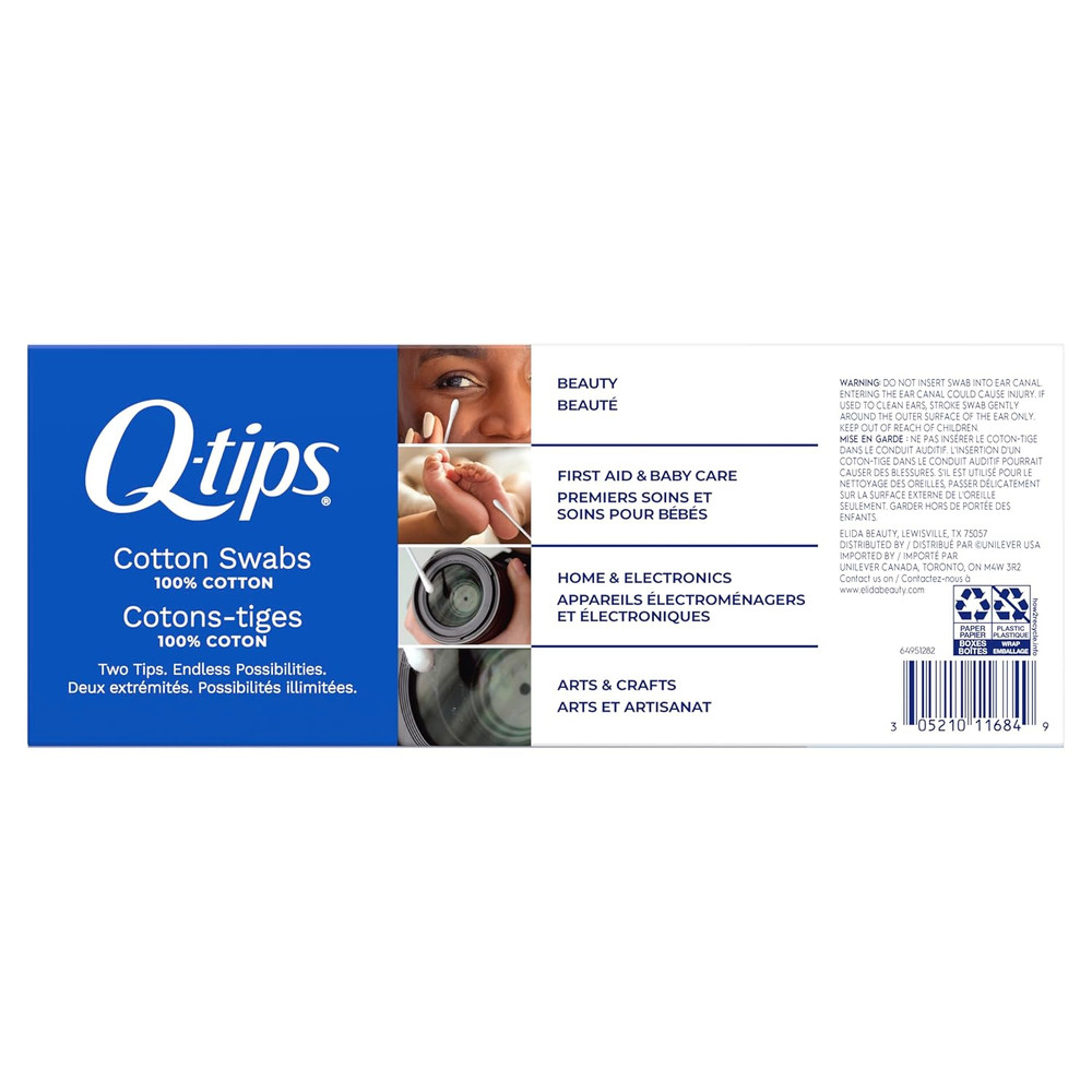 Cotton Swabs, 500 Count (Pack of 2)