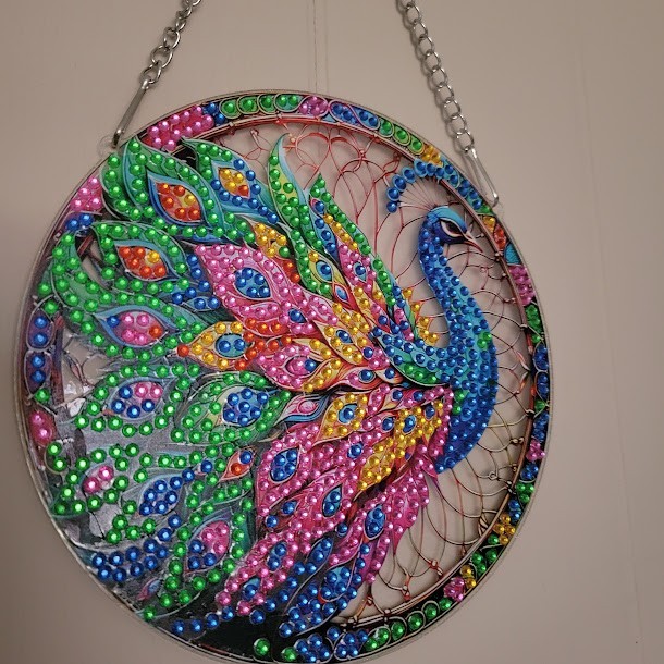 Peacock Diamond Dot Wall Hanging Decoration