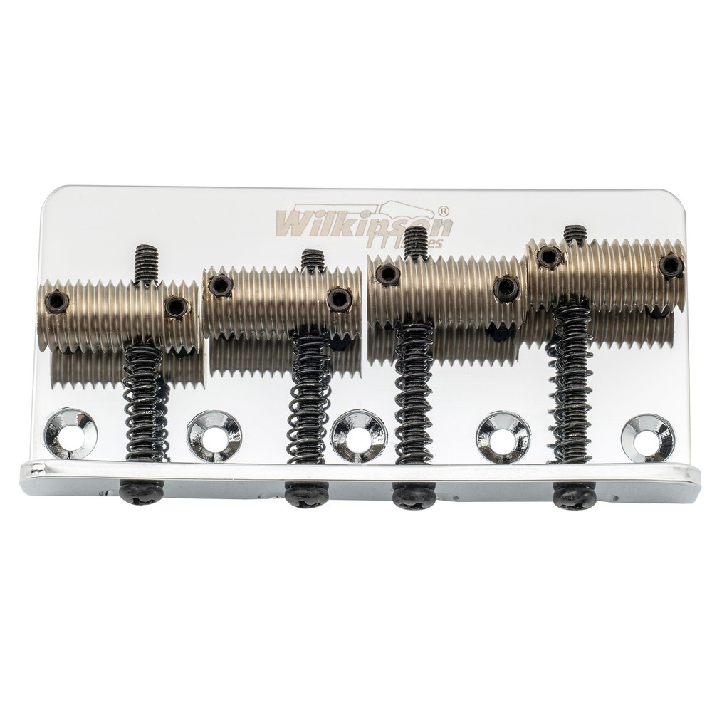Wilkinson 57mm 4-String Fixed Bridge Threaded Saddles For Precision Jazz Bass