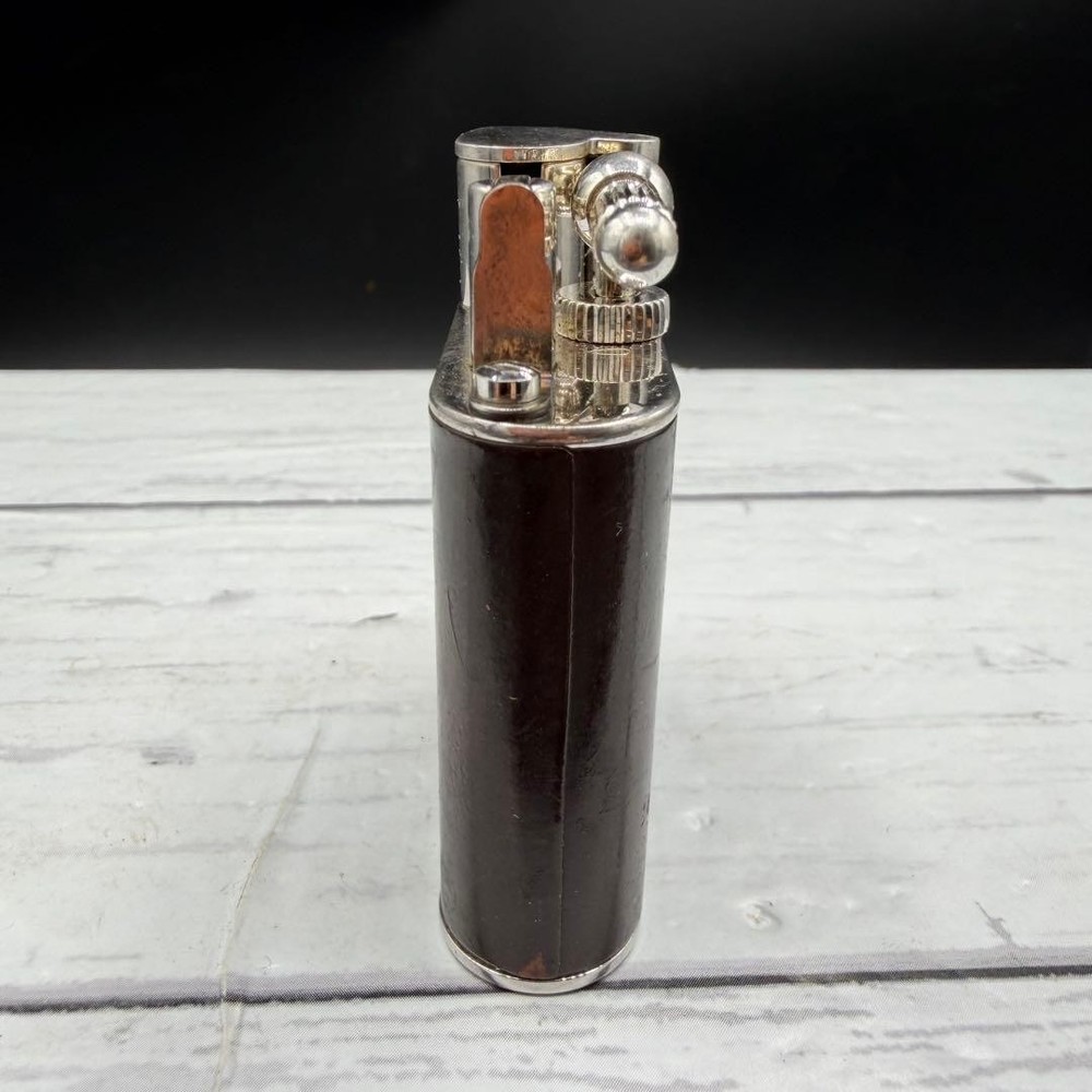 Dunhill Unique Hammer lighter bordeaux silver Vintage Working without Box