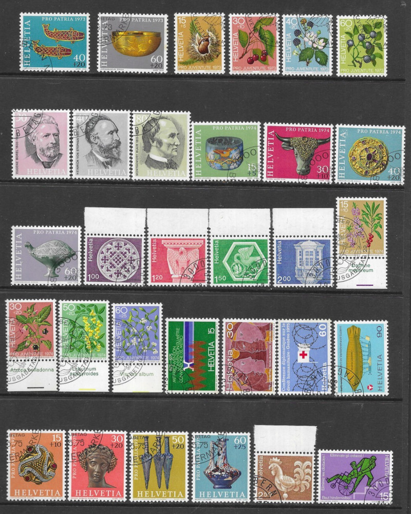 Switzerland 1971-1979 Mixed Selection 90 x Values Used
