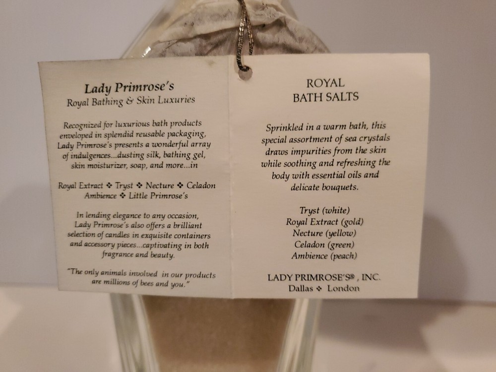 Lady Primrose Royal Bath Salts Decanter 30 Oz