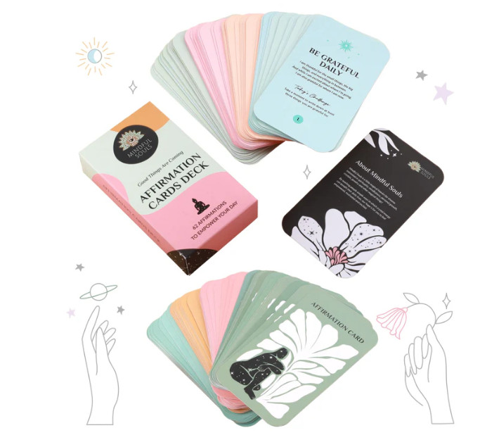 Mindful Souls Affirmation Card Deck 62 Thoughtful Affirmations - New Open Box