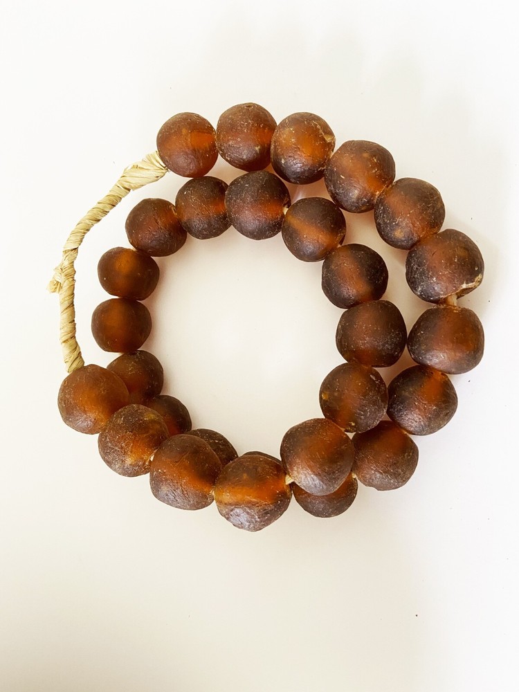 African Jumbo Glass Trading Beads String