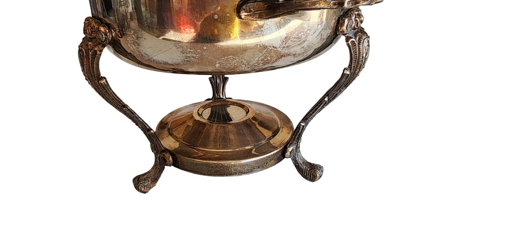 Vintage Leonard Silver Plate Chafing Dish Holds a Dish 9.5"