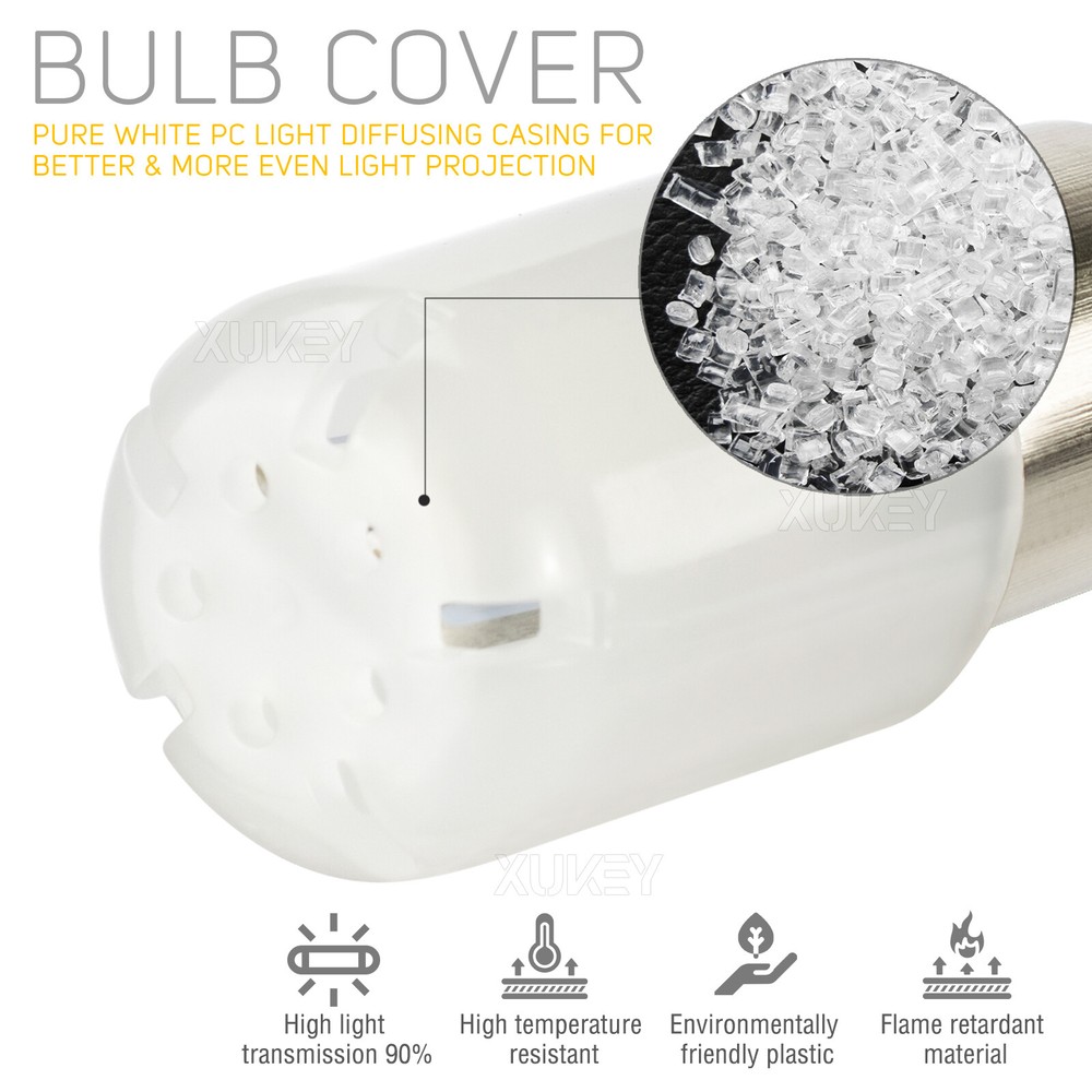 4Pcs 12V BA15S White 67 89 97 631 5007 5008 R5W R10W 1156 LED Bulb Mini Car RV