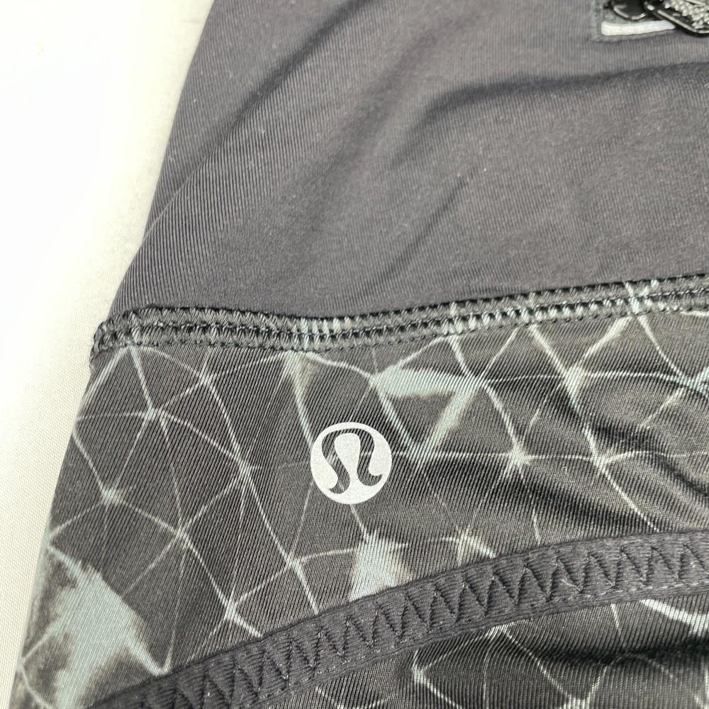 Lululemon Active Capri Black Gray Womens 4