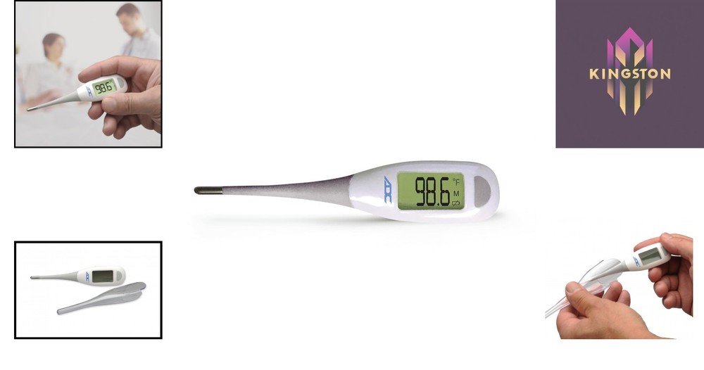 User-Friendly Digital Thermometer with Color-Coded Backlighting & Probe Sheaths
